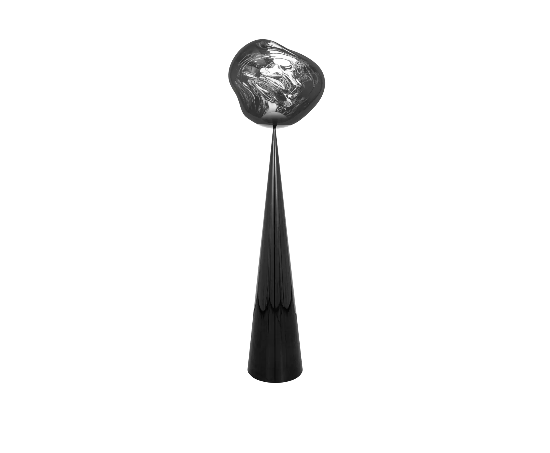 Tom Dixon Melt Cone Fat Floor Silver Stehleuchte